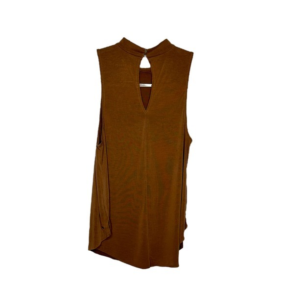 American Eagle Outfitters Womens Tank Top Size XS Brown Mock Neck Cutout Back - Picture 2 of 5